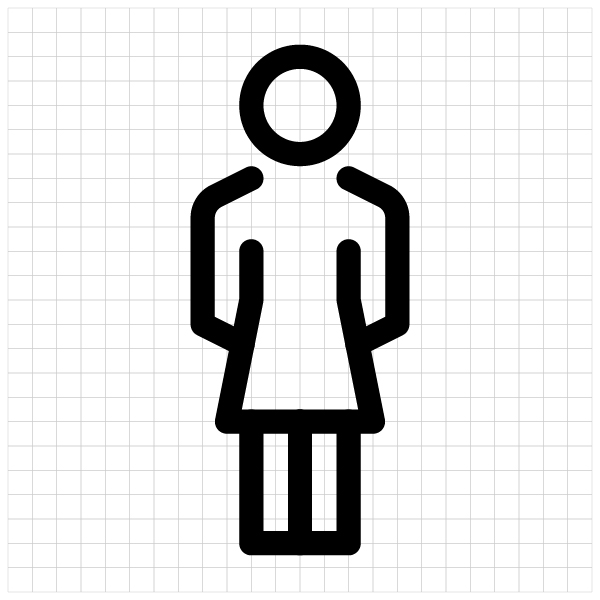 Icoon Toilet Vrouwen